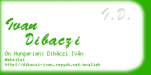 ivan dibaczi business card